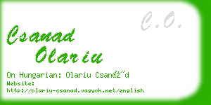csanad olariu business card